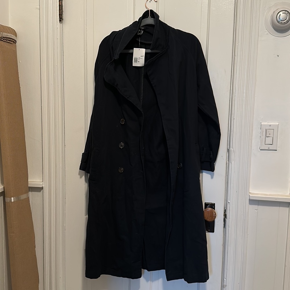 Forever 2 Blue trench Coat NWT
